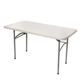 OEF Furnishings OEFBT2448 Utility Series Heavy-Duty Premium Commercial-Grade Indoor/Outdoor Folding Table (24 x 48 in, Rectangular, Speckled Gray Top/Gray Frame) - size: 48 x 24 in