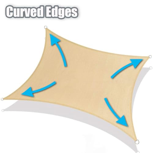 Sun Shade Sail Sand Yellow Triangle 12'X12'X12' Permeable Garden Canopy for Outdoor Patio Backyard and Deck Sun Protection Fabric with Fade and Tear Resistance - size: Triangle-12ftx12ftx12ft