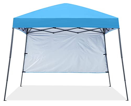ABCCANOPY Stable Pop Up Beach Tent with Backpack Bag, 12 x 12 ft Base / 10 x 10 ft Top, Sky Blue - color: Sky Blue, size: 12x12