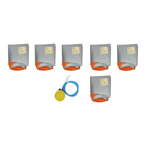 6 Pcs Inflatable Bean Bag Lounge Chairs, Blow up Chairs Lazy Sofa with Air Pump, Folding Portable Inflatable Chair for Homes, Yards, Lawns, Campsites, Balconies, Offices (Orange, 39.4 x 23.6in)