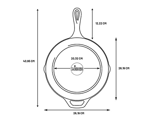 Lodge Cast Iron Skillet with Red Silicone Hot Handle Holder, 10.25-inch - size: 10.25 inch + Hot Handle Holder
