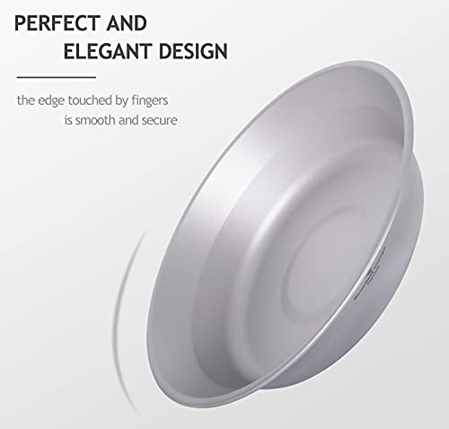 iBasingo Titanium Camping Bowl 174mm Deep Ultralight Backcountry Dining Bowl for Backpackers | 67g Fireproof Cookware | Boil Water Directly Over Flame (Ø174x130x37mm) Ti1112T - color: Bowl-Ti1112T