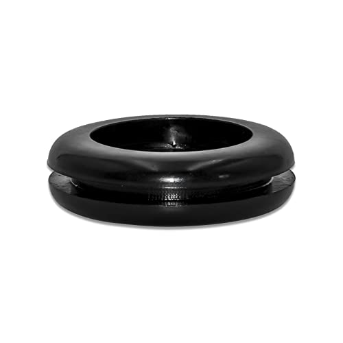 Flyshop Black 38mm 1-1/2" Rubber Grommet, 30mm 1-3/16" ID, Hole Grommets Synthetic Rubber Wire Protection Firewall Hole Plug, Round, Double-Sided, 4-Pack - size: 1-1/2" (Drill Hole Size)