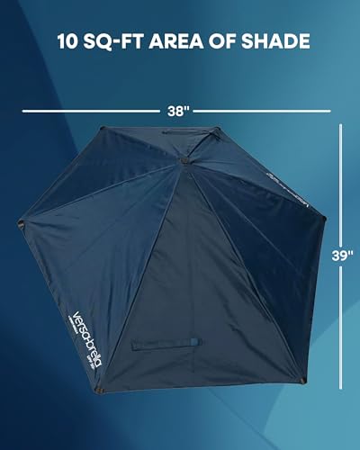 Sport-Brella Versa-Brella SPF 50+ Adjustable Umbrella with Universal Clamp - color: Black-White, style: REG