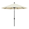 California Umbrella GSPT908302-5453 9' Round Aluminum Market, Crank Lift, Push Button Tilt, Black Pole, Sunbrella Canvas - color: Canvas