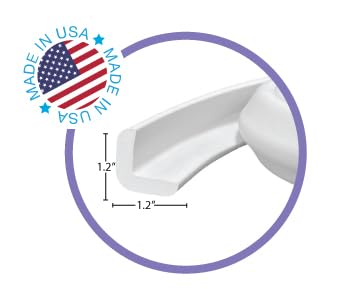 Kidkusion Baby Proof Edge Guards for Safety | Made in The USA | 12 Feet | Off White | Edge Protectors for Furniture, Tables, Fireplaces | Heavy Duty Tape Included