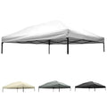 10x10 Canopy Replacement top,10x10ft Pop Up Canopy Top Cover,Silver Coated Durable Replacement Canopy top for Straight Leg Canopy Frame,White(1 PCS Top Cover Only) - color: White