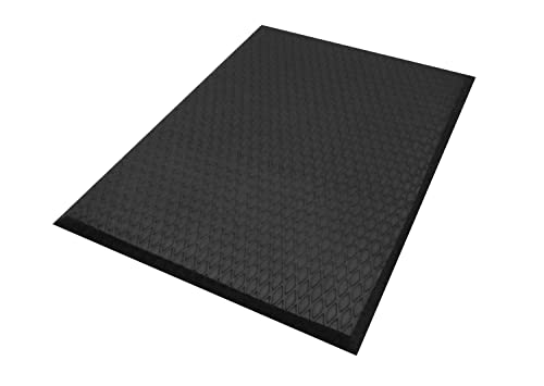 Hudson Exchange (4'x6') MaxCush Anti-Fatigue Comfort Industrial Ergonomic Mat Black - size: 4'x6'