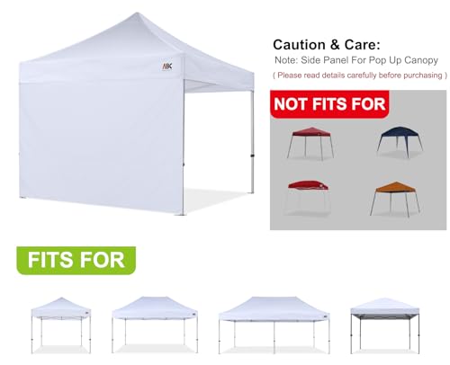 ABCCANOPY Instant Canopy SunWall 10x10 FT, 1 Pack Sidewall Only, No Frame or Top, Beige - color: beige, size: 10x10