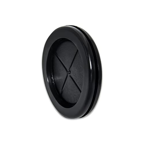 Flyshop Black 42mm 1-5/8" Hole Grommet, 35mm 1-3/8" ID, Drill Hole Plug Synthetic Rubber Grommets Wire Protection, Round, Double-Sided, 4-Pack (Size 35mm x 42mm) - size: 1-5/8" (42mm) Drill Hole