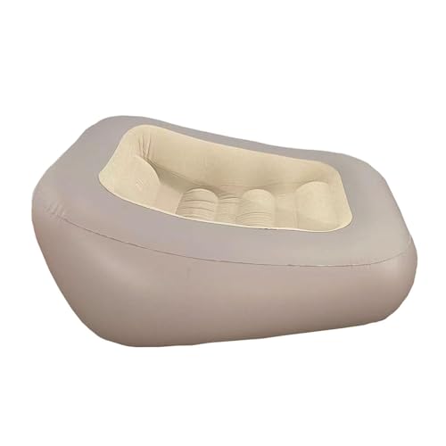 Inflatable Camping Lounger, Foldable Inflatable Sofa, Air Mattress, Couch for The Garden, Gray - color: Gray