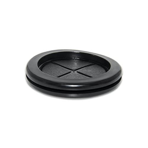 Flyshop 4-Pack Round Double-Sided Black 40 mm 1-9/16" Rubber Grommet, 35 mm 1-3/8" ID, Hole Grommet Synthetic Rubber Grommets Wire Protection - size: 1-9/16" (40mm) Drill Hole