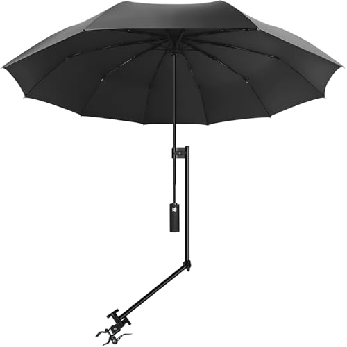 XLINGZA UPF 50+ Beach Umbrella with Adjustable Universal Clamp - style: Auto/L