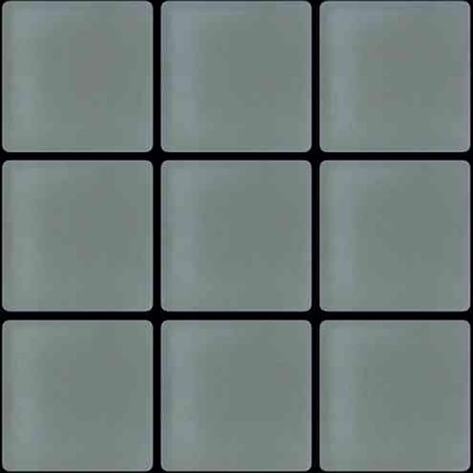 1"x1" Chic Gray Matte Finished Glass Mosaic Tile (9.67 Sq ft- Box of 10 Sheets)