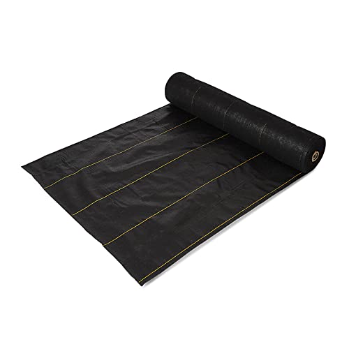 Dewitt Pro-5 Weed Barrier Fabric 5 oz, 4 x 250 Feet – Heavy-Duty Woven Landscape Ground Cover Mat for Raised Garden Bed, Greenhouse Gardening, Outdoor Landscaping, and Commercial Planting - size: 1 Pack, style: 4' x 250'