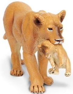 Safari Ltd. Lioness with Cub Figurine - Hand-Painted, Lifelike 6" Model Figure - Fun Educational Toy for Boys, Girls & Kids Ages 3+