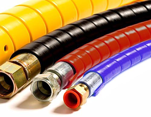 Electriduct 1/2 Inch Heavy Duty Spiral Wrap HDPE Flexible Plastic Cable Sleeve Hose Protector - 100 Feet - Blue - color: Blue, size: 0.5 in - 100 ft