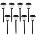Solar Outdoor Pathway Lights Matt Black Stainless Steel Painted LED Lights for Garden Landscape Path Yard Driveway (black-8pack) - color: black-8pack