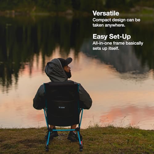 Helinox Chair Two Ultralight, High-Back, Collapsible Camping Chair, Black, with Pockets - color: Black