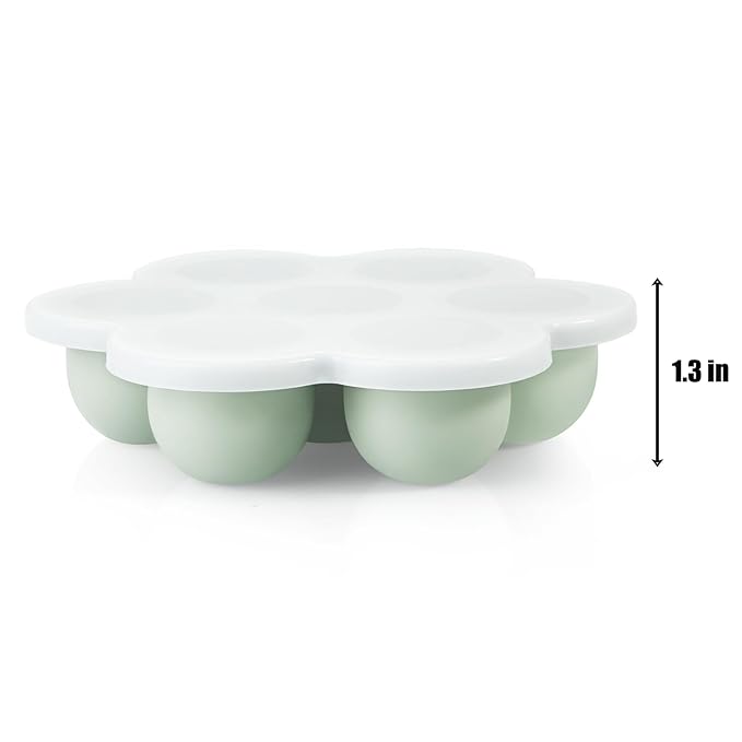 PandaEar 3 Pack Baby Food Freezer Tray with Lids, Silicone Baby Food Storage Container for Homemade Baby Food, Fruit, Purees & Breastmilk (Pink/Green/Linen)