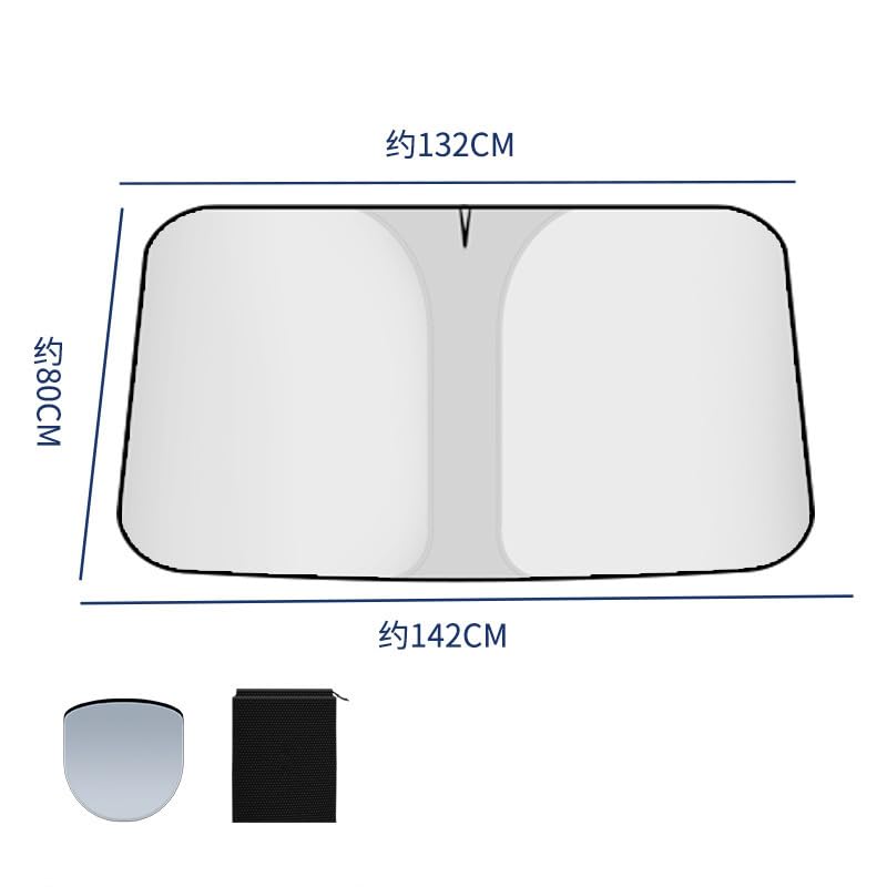 Car Sunshades for Renault Symbioz 2024-2025, Windshield Breathable Portable Visor Sunproof UV Rays Privacy Protection Blocking Mosquito