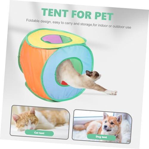 BESTonZON Foldable Cat Tent Outdoor Pop-Up Sun Shelter for Pets Portable Non-Woven Fabric Cat House UV Protection for Small Dogs and