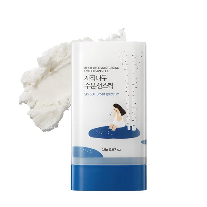 ROUND LAB Birch Juice Moisturizing Sun Stick SPF 50 | Korean Sunscreen Stick for face and body, No White Cast, Outdoor & Travel-Friendly 0.67oz