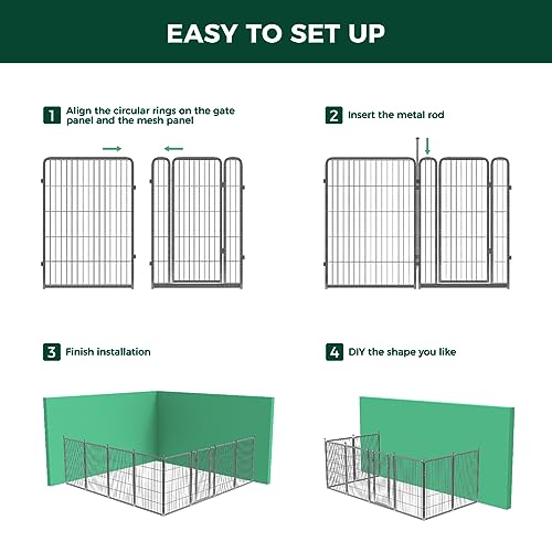 FXW Aster Dog Playpen Designed for Yard, 40inch 24 Panels - size: 40"H & 24 Panels