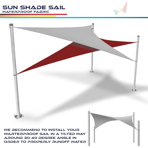 Windscreen4less 5'x6' Waterproof Sun Shade Sail Rectangle Shade Canopy Cover UV Block for Backyard Patio Deck Balcony Pergola Garden (Turquoise) - color: Turquoise, size: 5' x 6'