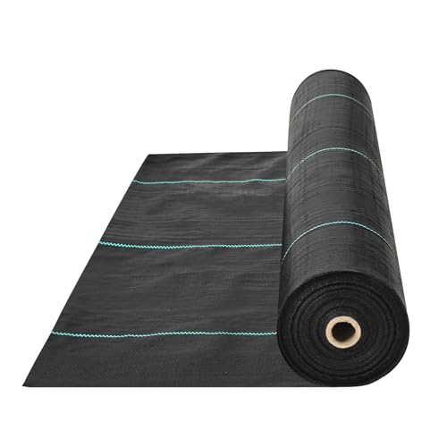 VEVOR Driveway Fabric, Heavy Duty 6x300ft 3oz Woven Landscape Fabric, Garden Weed Barrier Fabric, Weed Control Fabric, Geotextile Fabric for Landscaping, Ground Cover, Weed Block Gardening Mat, Black - size: 6FT*300FT-3OZ, style: Woven