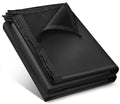 Black Waterproof Tarp Cover for Outdoor: Multi-Purpose Oxford Tarpaulin with Reinforced Webbing Loops for Camping Boat Pool Roof Tent - Durable and Tear Resistant (5ftx20ft) - size: 5x20ft