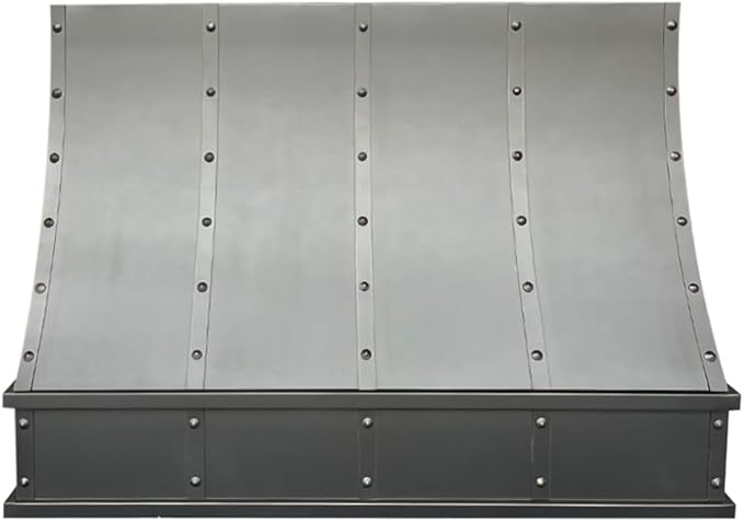 CT Copper Tailor Sloped Copper Vent Hood Island Mount,42'' W,30''H, 1150 CFM Exhaust Fan,Stainless Steel Vent,LED Light,Dishwasher-Safe Baffle Filters,VH8TR1