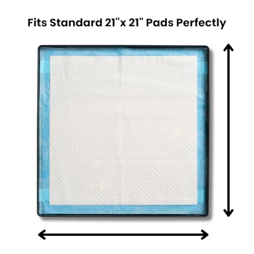 Little Wolves Puppy Potty Tray – 22x22 Shred-Proof Heavy-Duty Training Tray for Puppies & Small Dogs, Easy-Clean, Indoor Dog Pee Pad Holder (Medium Gap) - size: Medium Gap