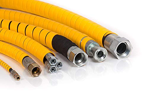 Electriduct 1/2 Inch Heavy Duty Spiral Wrap HDPE Flexible Plastic Cable Sleeve Hose Protector 50 Feet - Black - color: Black, size: 0.5 in - 50 ft