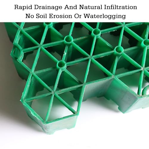 Plastic Soil Stabilization Grille for Outdoor Grass & GravelDurable Ground Grid for Lawn Reinforcement HeavyDuty Paver System for Driveways & Walkways - size: 5cm-4 pieces