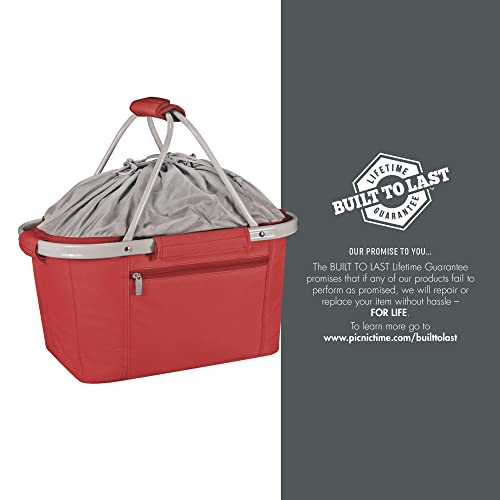PICNIC TIME NCAA Stanford Cardinal Metro Shopping Basket - Insulated Picnic Basket - Collapsible Market Basket - Utility Tote Cooler Bag