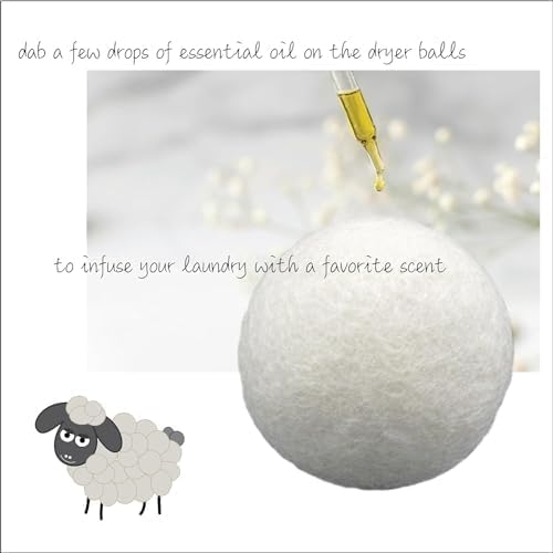Three by Three Seattle Felt·Like·it!™ XL Wool Dryer Balls + Storage Bin: Reduce Drying Time, Static Cling, and Energy Use | Natural Alternative to Fabric Softeners | (Pack of 3 Grey Dryer Balls)
