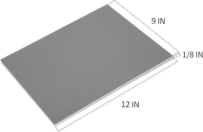 Falling in Art Soft Linoleum Carving Block, 9 Inches by 12 Inches, Grey, 2-Pack