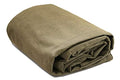 WHITEDUCK Canvas Tarp 18 oz. Heavy Duty Fire Water Repellent UV Resistant, Rustproof Grommets, Industrial & Commercial Use Cloth Tarp (Cut Size: 6'x8', Finished Size: 5'6"x 7'6", Olive Drab) - color: Olive, size: 6' x 8' (Fire Water Repellent)