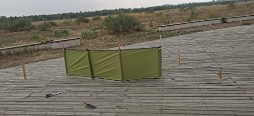 WANLIAN Windbreaks Stove Windscreen Oxford cloth(No included Poles)Camping Beach Windshield Shelter,Backpack Portable Picnic Screen,Sunshade Screen,Outdoor Caravan Privacy Shield,for Garden BBQ Picnic