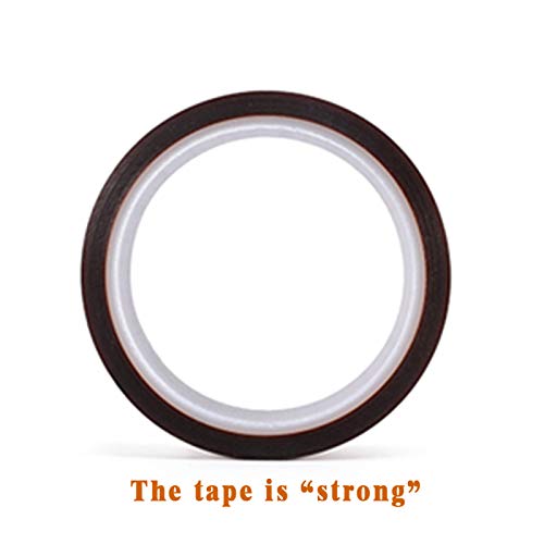 EQUTY BAYMERS 2 Rolls 13mm X 33m 108ft Heat Tape,Adhesive Heat Resistant/Transfer Tape, Heat Vinyl Thermal Sublimation Press Tape,No Residue,Electronics,Soldering,Protecting Circuit Board