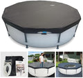 19 Ft Pool Cover, with Automatic Drain Round Pool Cover, One-Piece Quick Installation and Removal Above Ground Pool Cover, Preventing Waterlogging, UV Protected Solar Swimming Pool Cover