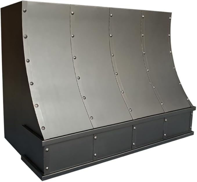 CT Copper Tailor Sloped Copper Vent Hood Wall Mount,42'' W,42''H, 1150 CFM Exhaust Fan,Stainless Steel Vent,LED Light,Dishwasher-Safe Baffle Filters,VH8TR1