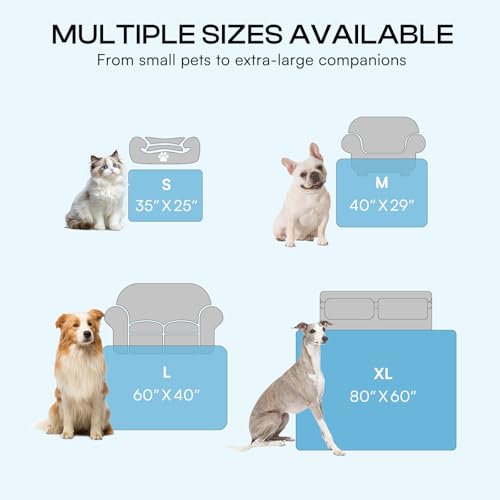 Luciphia Premium Cooling Dog Blanket Washable Q-MAX>0.5 Small Medium Large Pet Mat Puppy Cat Self-Cooling Soft Breathable Calming Throw for Sofa Crate Bed (Light Blue,40x60 inches) - color: Light Blue, size: 40x60 inches