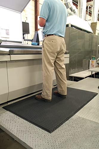 Hudson Exchange (4'x6') MaxCush Anti-Fatigue Comfort Industrial Ergonomic Mat Black - size: 4'x6'