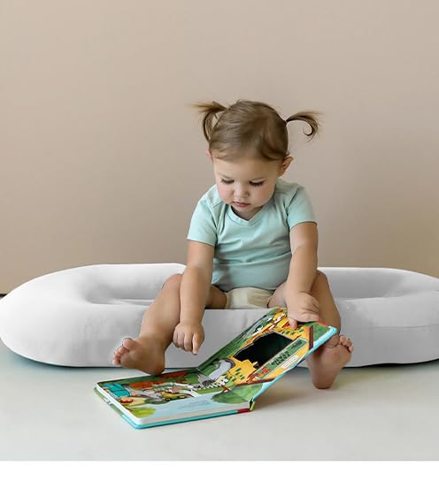 Baby Lounger for Newborn 0-18 Months, Bionic Design Infant Floor Seats & Loungers for Home and Travel, Soft Organic Cotton Baby Lounger, Newborn Babies Shower Gifts