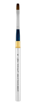 Silver Brush Limited 2802ST-6 BelleAqua Short Handle Bright Travel Brush with Soft Red Sable Synthetic Bristles, Professional Artist Watercolor Brush, Also for Acrylic, Gouache, Inks, & Dyes, Size 6