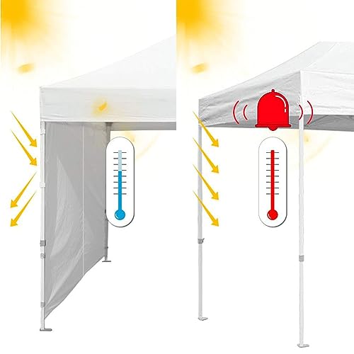 Eurmax USA 10FT Instant Canopy SunWall with Middle Zipper, Removeable Sidewall for Pop Up Canopy Tent,1 Pack Wall Only (Grey) - color: Gray, size: 10x6.7ft