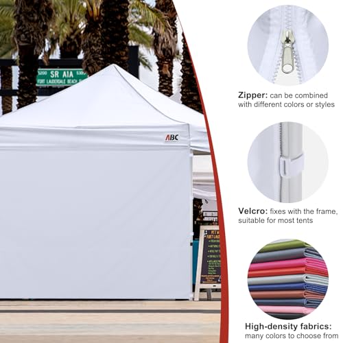 ABCCANOPY Instant Canopy SunWall 10x10 FT, 1 Pack Sidewall Only, No Frame or Top, Beige - color: beige, size: 10x10