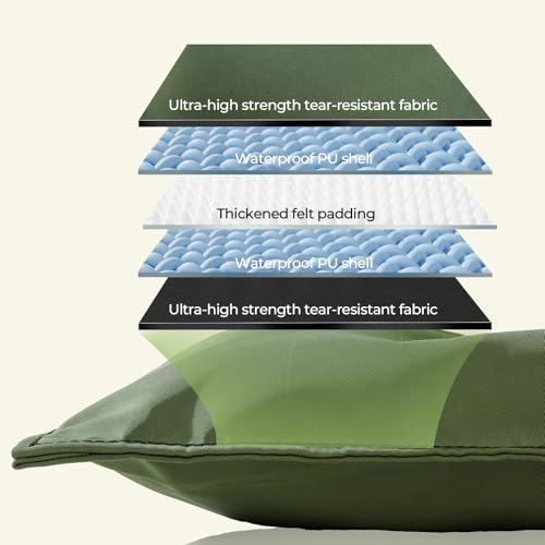 Chew Proof Indestructible Dog Bed for Aggressive Chewers, Durable & Waterproof Crate Pad, Machine Washable Tough Kennel Bed for Large Dogs, Indoor Outdoor Pet Bed, Large (28"x41", Green) - size: Large (28"x41")